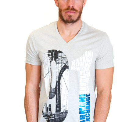 Armani Exchange maglietta da uomo con stampa -1