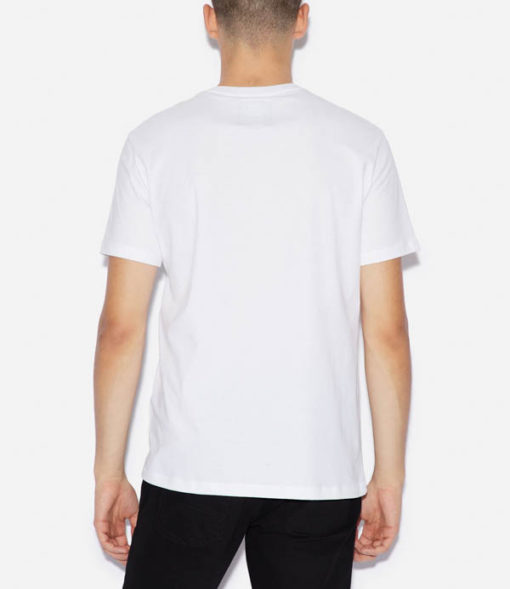 ARMANI EXCHANGE maglietta da uomo bianca logo A|X -4