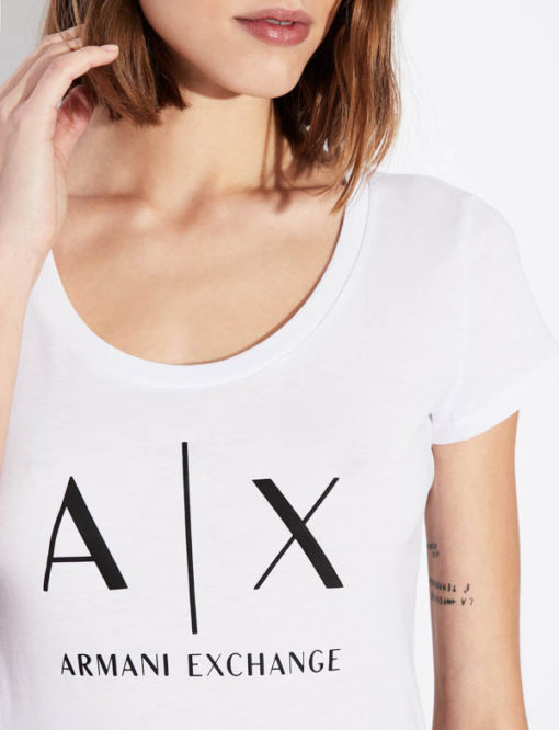 t-shirt Armani Exchange logo AX donna-5