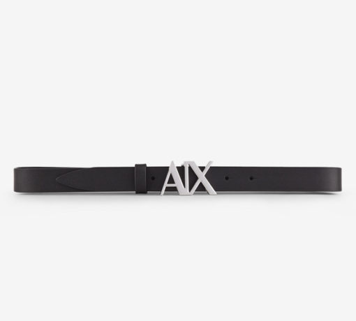 cintura pelle nera Armani Exchange donna fibbia A|X-1