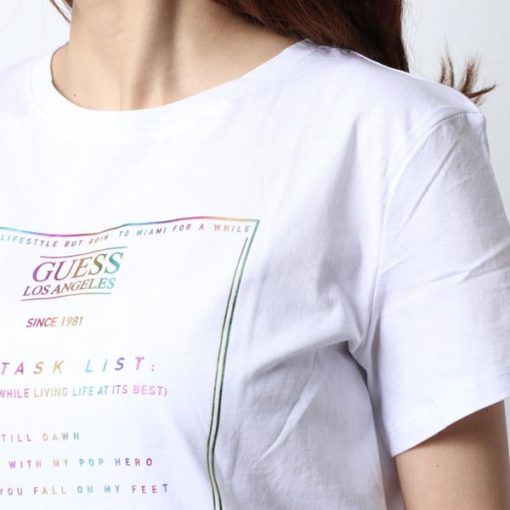 GUESS t-shirt con stampa da donna regular fit-3