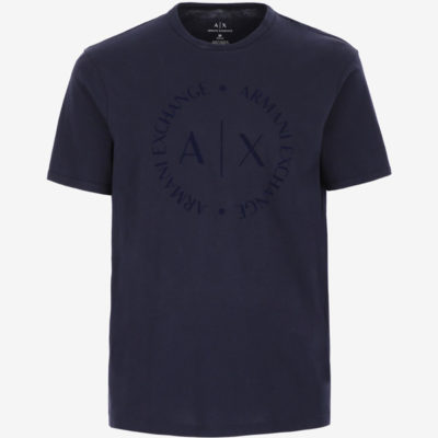 maglietta uomo con logo frontale tono su tono Armani Exchange-5