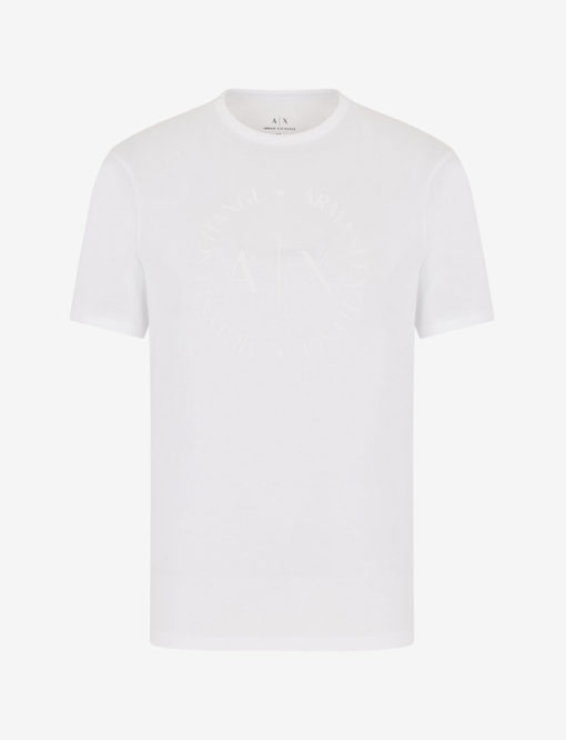 maglietta uomo con logo frontale tono su tono Armani Exchange-4