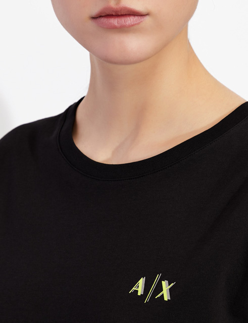 maglietta da donna ARMANI EXCHANGE con scritta lungo la schiena-4