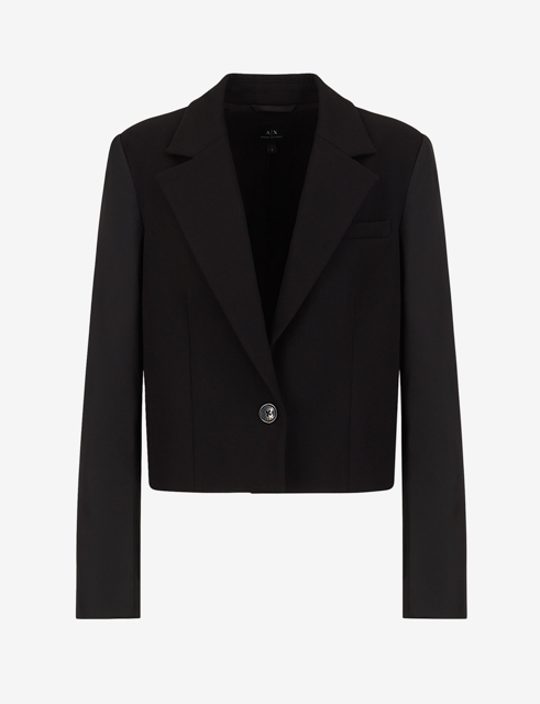 ARMANI EXCHANGE giacca nera da donna con un bottone-5