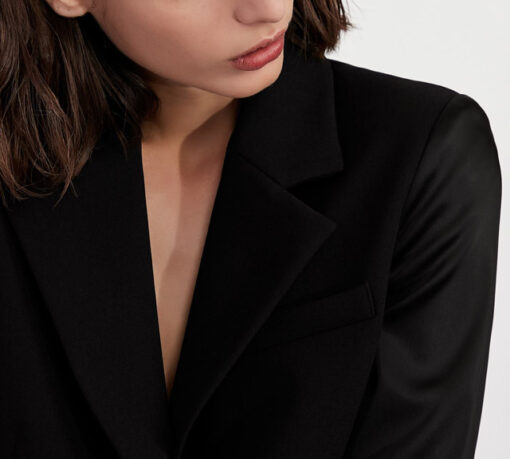ARMANI EXCHANGE giacca nera da donna con un bottone-3