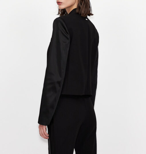 ARMANI EXCHANGE giacca nera da donna con un bottone-1