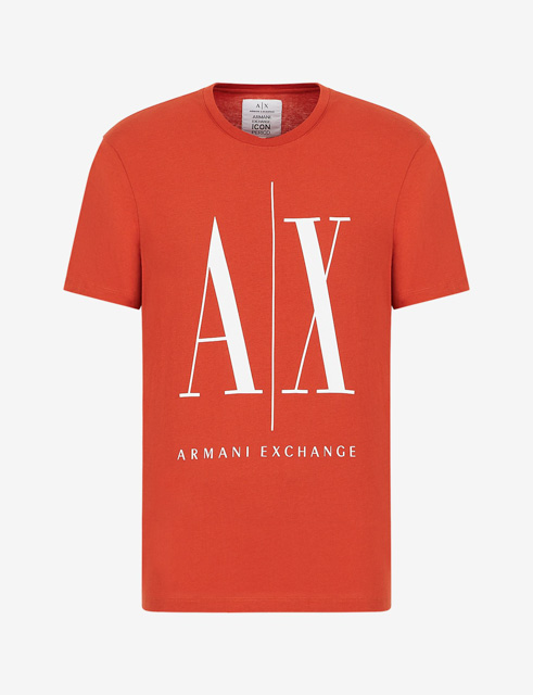 ARMANI EXCHANGE maglietta da uomo ruggine logo A|X