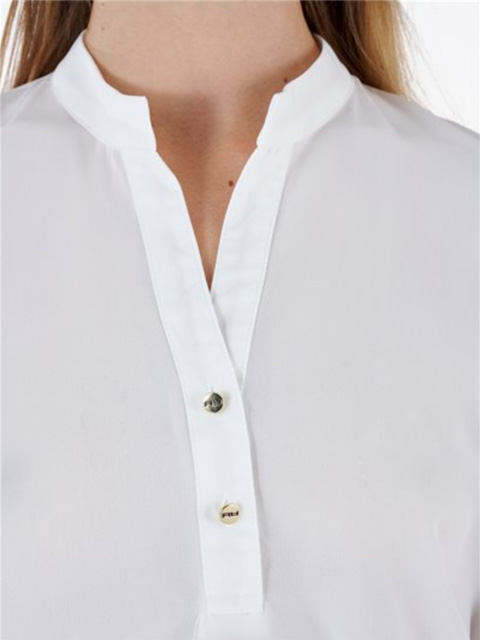 ARTIGLI camicia bianca mezza abbottonata-1