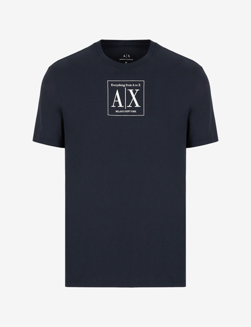 Maglietta ARMANI mezze maniche con stampa AX da uomo-7