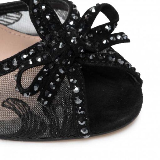 Sandalo nero GUESS donna con tacco-2