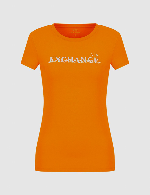 T-shirt arancione ARMANI EXCHANGE da donna-4