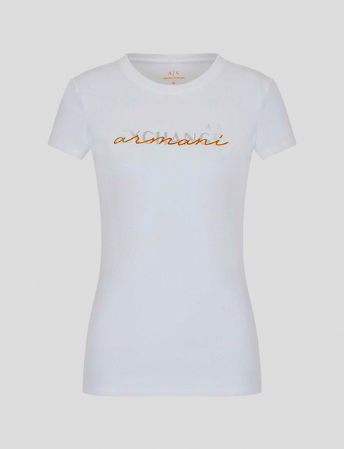 T-shirt bianca ARMANI EXCHANGE da donna-3