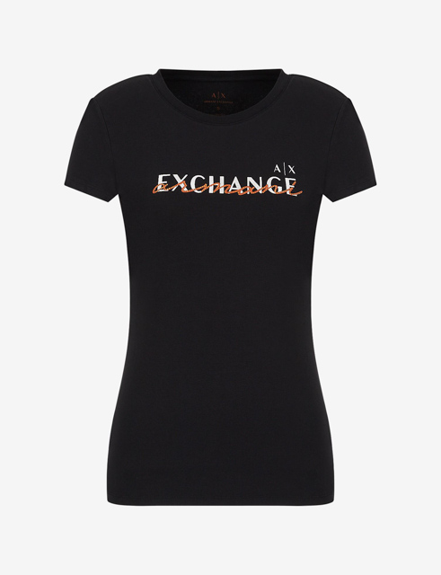 T-shirt nera ARMANI EXCHANGE da donna