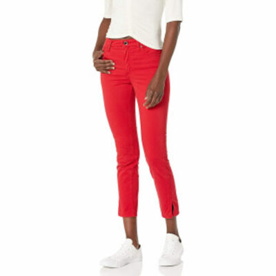 Jeans rosso donna ARMANI EXCHANGE modello capri con spacchetto