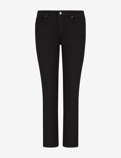 Jeans nero donna ARMANI EXCHANGE modello capri con spacchetto