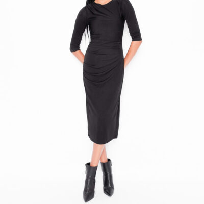 Vestito nero ARMANI EXCHANGE da donna in jersey di viscosa