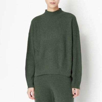 ARMANI EXCHANGE MAGLIONE VERDE A LUPETTO DA DONNA-2