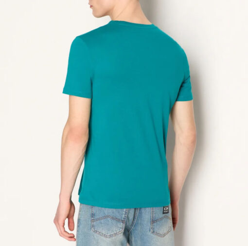 Armani Exchange t-shirt ottanio con scritta logo da uomo