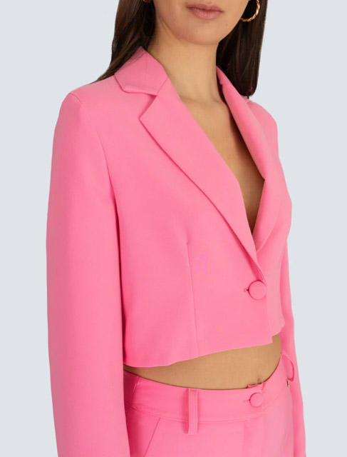 ARTIGLI giacca rosa corta da donna-1