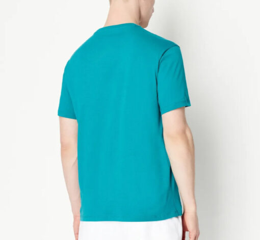 ARMANI EXCHANGE t-shirt ottanio con logo tono su tono da uomo-1