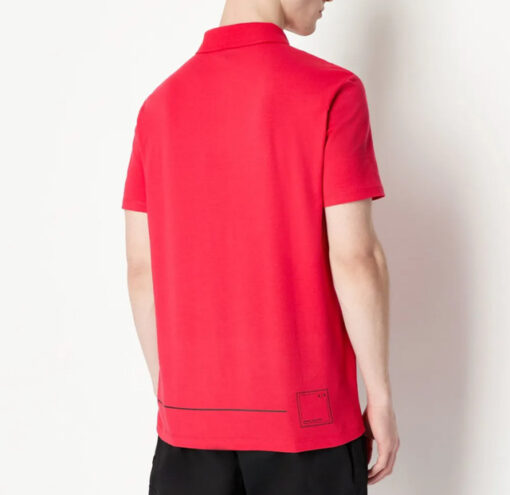 ARMANI EXCHANGE polo rossa in jersey elasticizzato da uomo-1