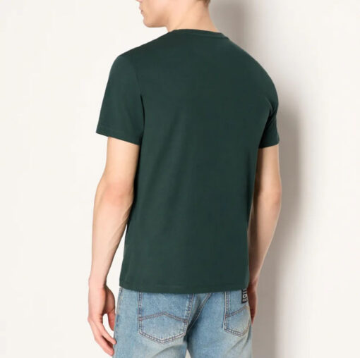 T-shirt verde da uomo con piccola scritta ARMANI EXCHANGE -1