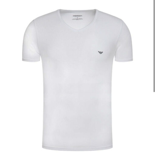 Emporio Armani uomo t-shirt elasticizzate a v bianca-1