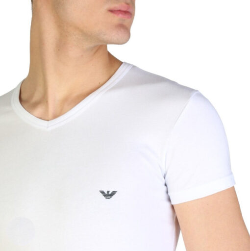 Emporio Armani uomo t-shirt elasticizzate a v bianca-2