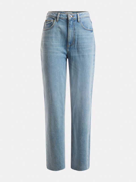 GUESS jeans vita alta donna con gamba e fondo dritti-5