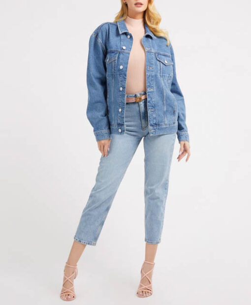GUESS jeans vita alta donna con gamba e fondo dritti-3