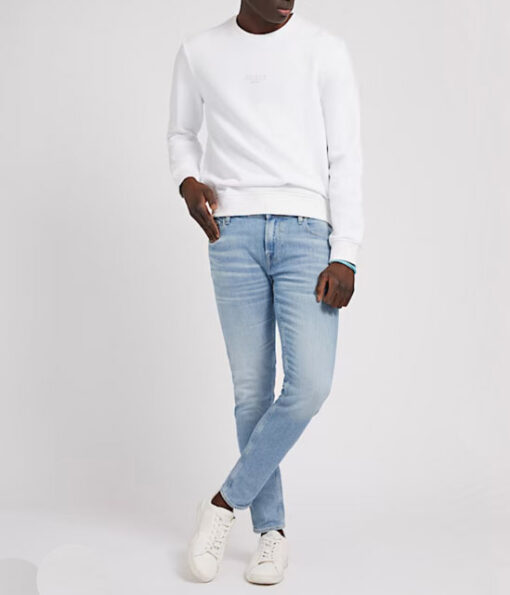 GUESS jeans uomo skinny stretch colore chiaro-5