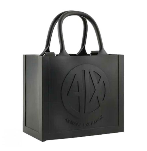 ARMANI EXCHANGE borsa piccola nera donna con logo a rilievo