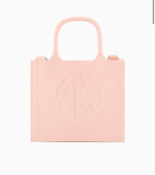 ARMANI EXCHANGE borsa piccola rosa donna con logo a rilievo-2