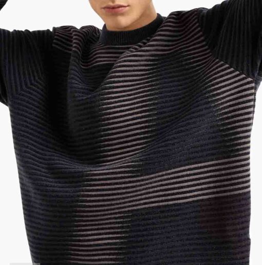 Maglione ARMANI EXCHANGE relaxed fit motivo a righe-4