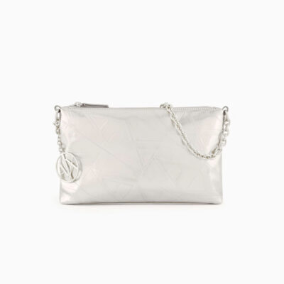 Borsetta piccola argento ARMANI EXCHANGE con tracolla a catena-5