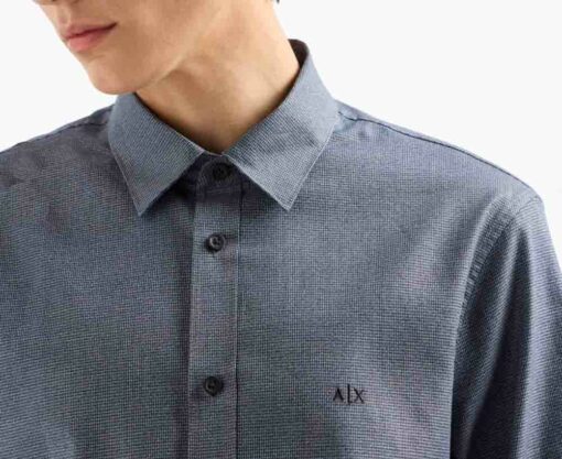 Camicia uomo ARMANI EXCHANGE con micro quadretto-1