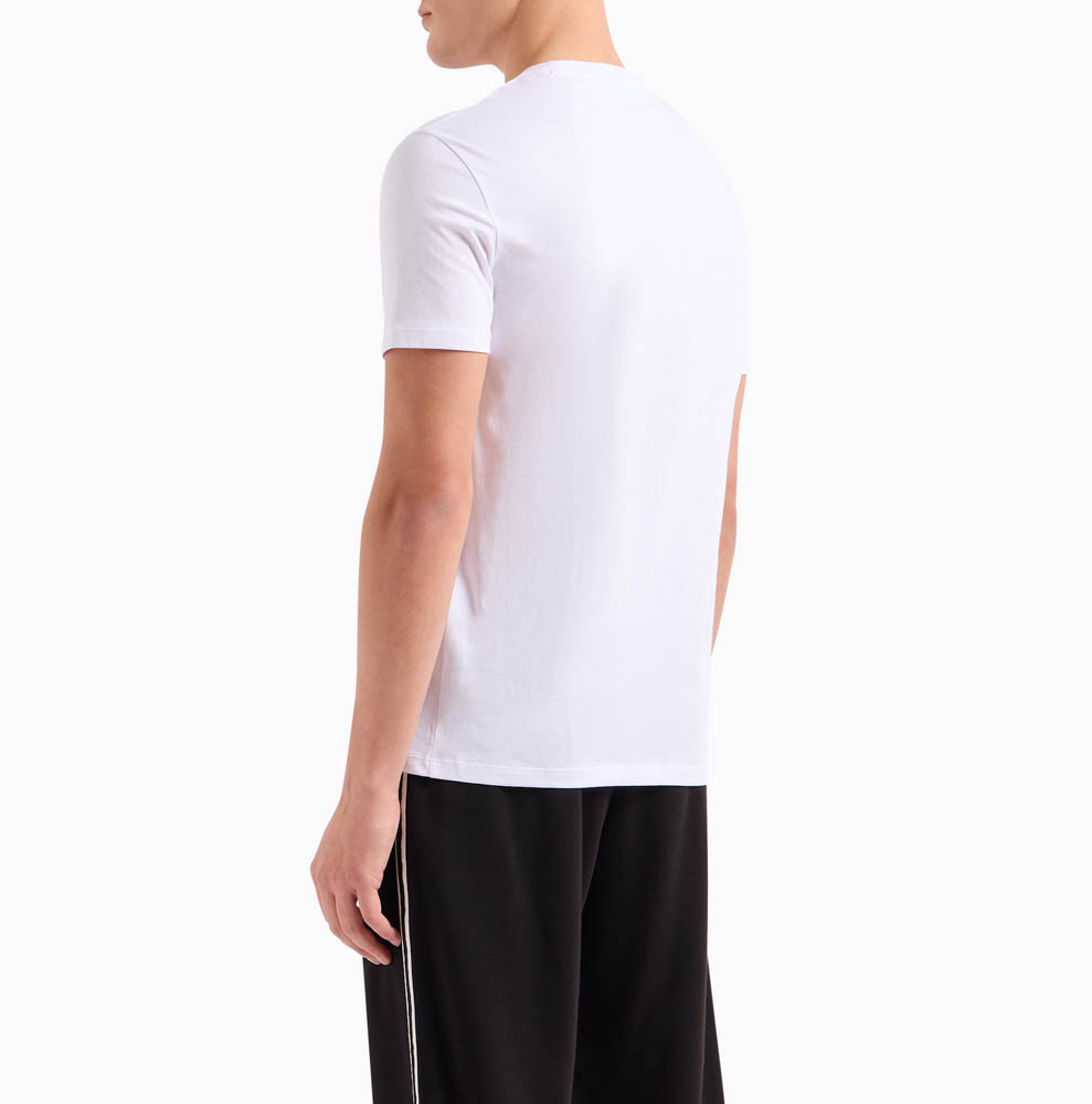 T-shirt bianca da uomo con piccola scritta ARMANI EXCHANGE-1