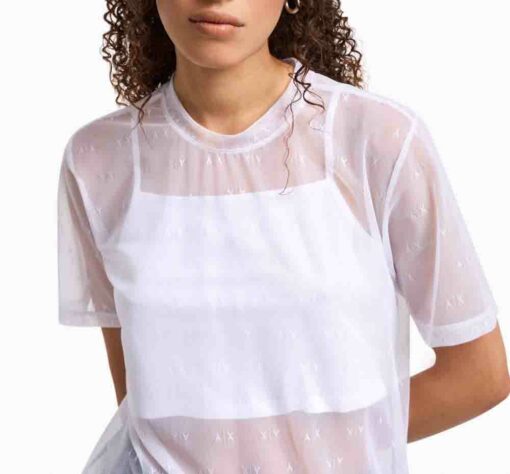 MAGLIETTA BIANCA ARMANI EXCHANGE CON TOP DA DONNA