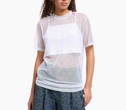 MAGLIETTA BIANCA ARMANI EXCHANGE CON TOP DA DONNA -2