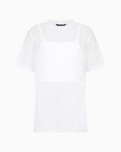 MAGLIETTA BIANCA ARMANI EXCHANGE CON TOP DA DONNA -3