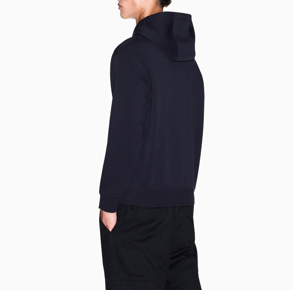 Felpa blu full zip ARMANI EXCHANGE uomo con cappuccio-4