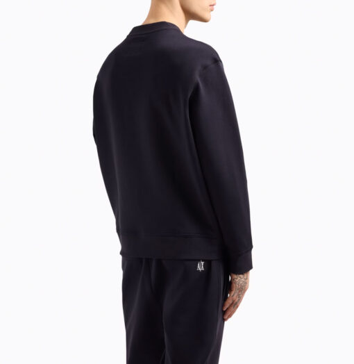 ARMANI EXCHANGE felpa blu girocollo da uomo-2