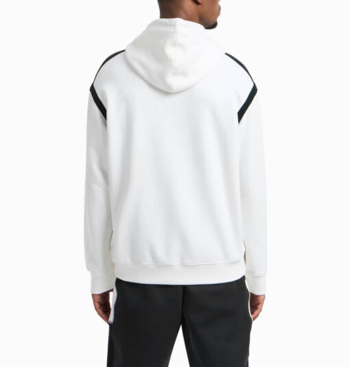 ARMANI EXCHANGE felpa uomo bianca con cappuccio e maxi logo-3