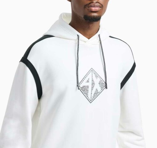 ARMANI EXCHANGE felpa uomo bianca con cappuccio e maxi logo-2