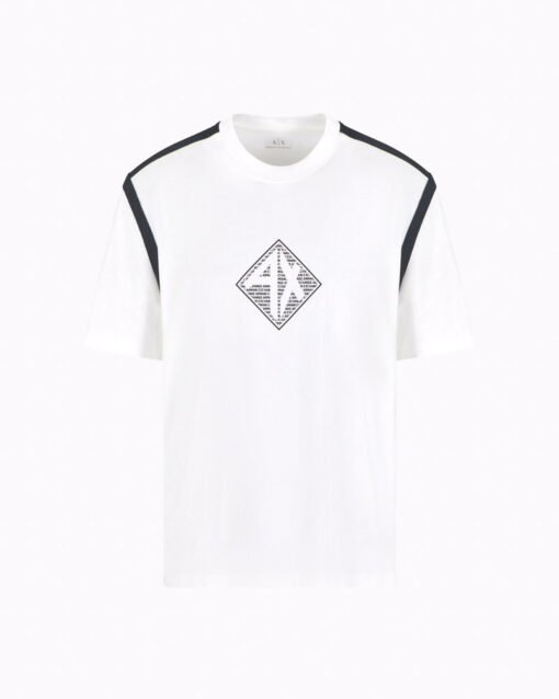 ARMANI EXCHANGE maglietta bianca mezza manica regular fit in cotone-3