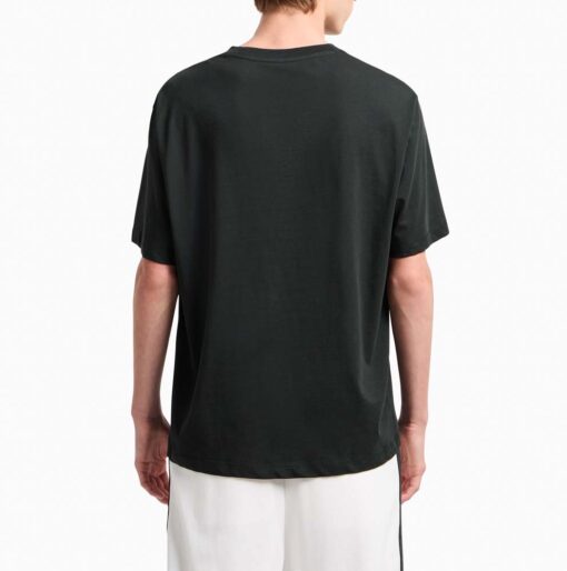 Maglietta ARMANI EXCHANGE verde regular fit con stampa logo da uomo