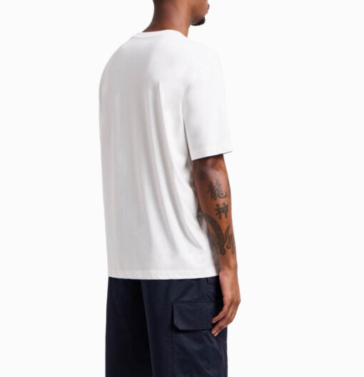 Maglietta ARMANI EXCHANGE bianca regular fit con stampa logo da uomo