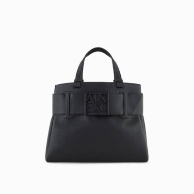 Borsa nera a mano da donna ARMANI EXCHANGE con tracolla-1