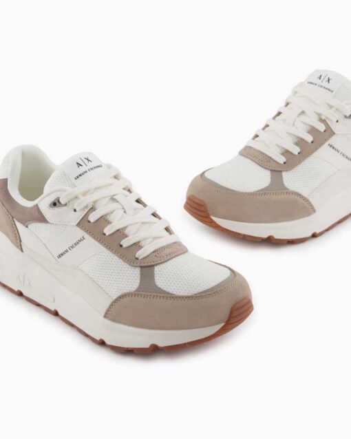 Sneakers allacciate ARMANI EXCHANGE uomo con inserti a contrasto-1